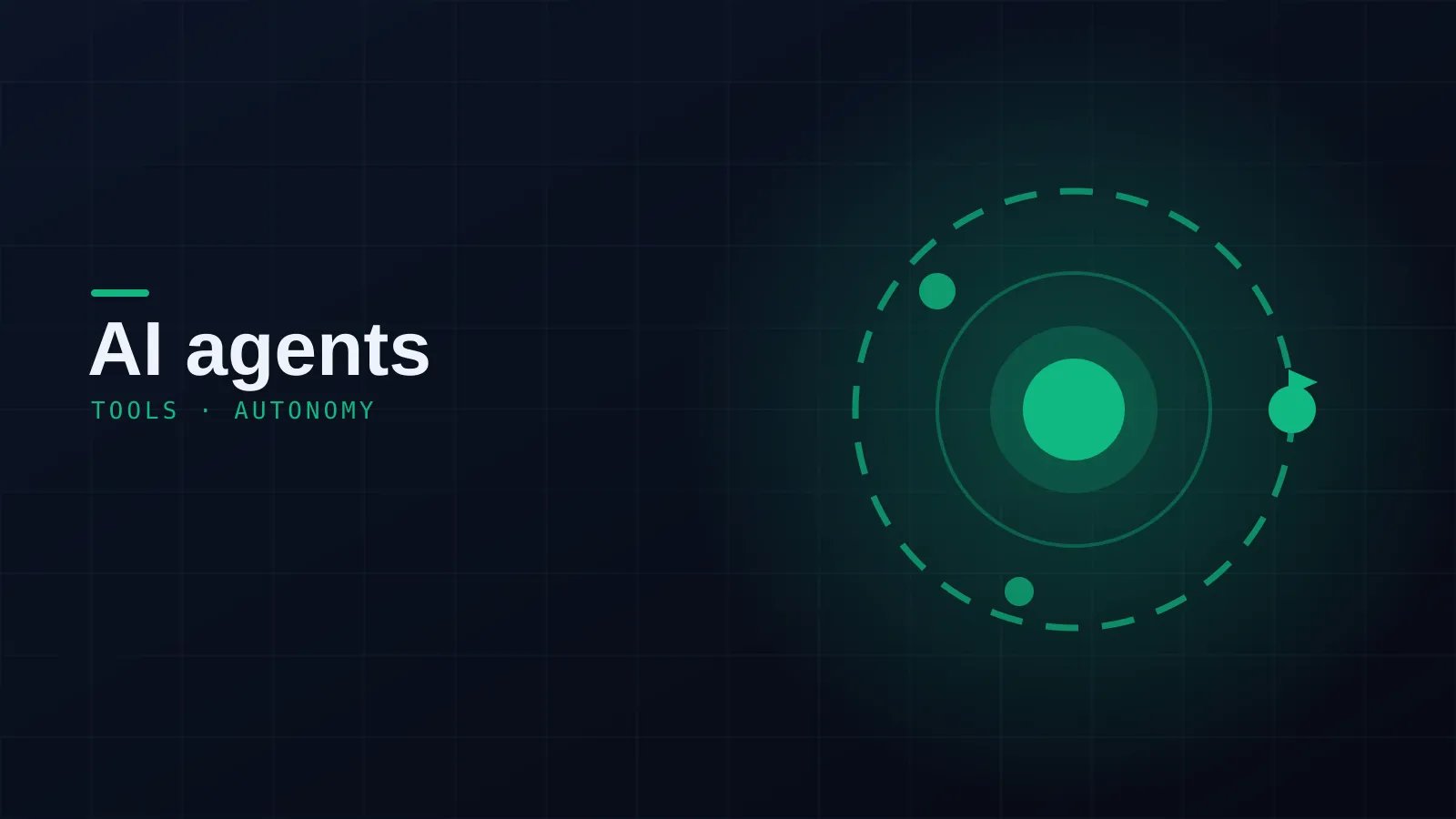 An abstract visualization of autonomous AI agents coordinating tasks