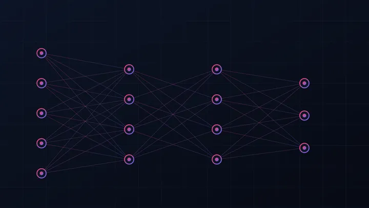 Abstract illustration of an AI network