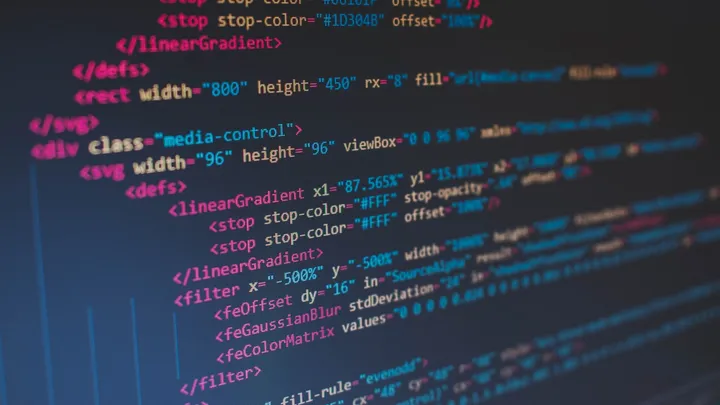 A close-up of CSS code on a screen