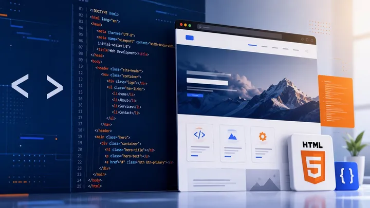 HTML code displayed on a screen