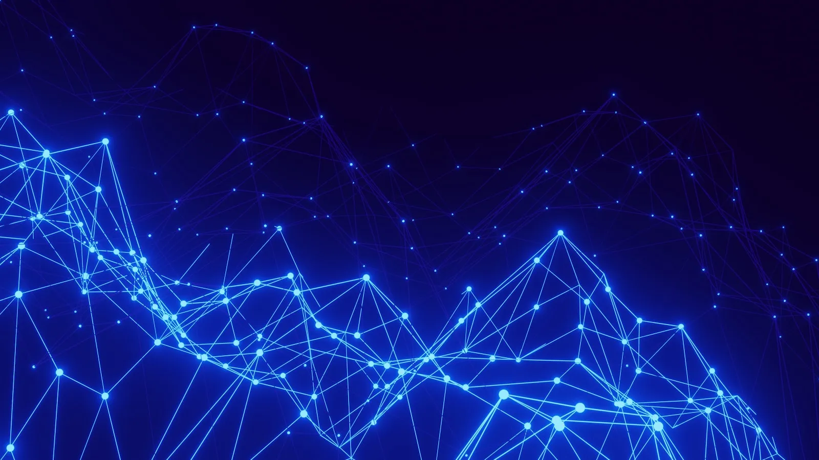 Abstract blue network mesh