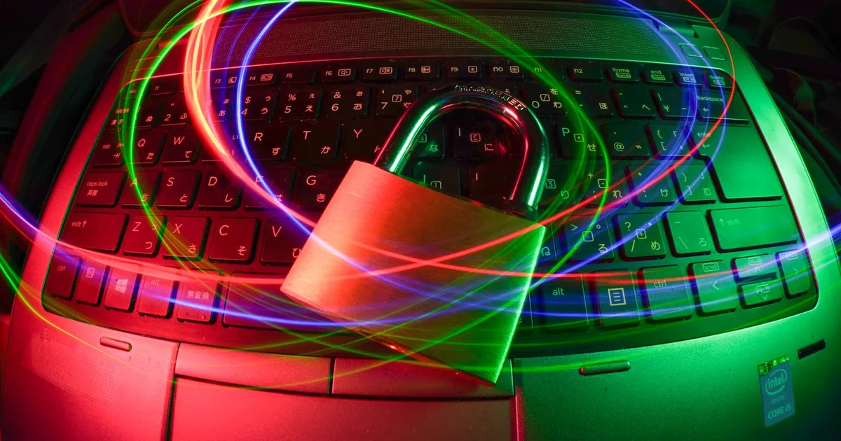 Light trails streaking past a padlock, representing actively exploited network vulnerabilities in AI infrastructure
